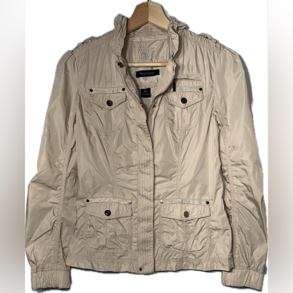 White House Black Market Cream Utility Jacket